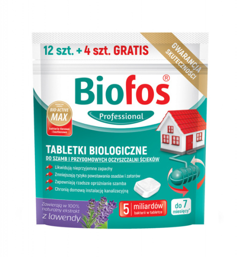 Biofos Preparat Biologiczny Do Szamb i Oczyszczalni Ścieków Tabletki 320g Inco