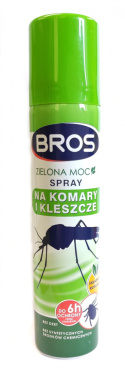 Spray Na Komary i Kleszcze Zielona Moc 90ml Środek Owadobójczy Na Owady Latające Bros