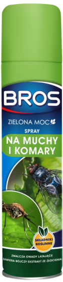 Spray Na Komary i Kleszcze Zielona Moc 300ml Środek Owadobójczy Na Owady Latające Bros