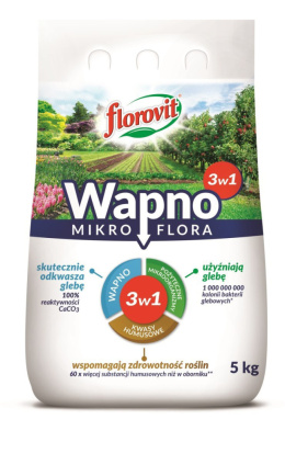 Wapno Nawozowe Wielofunkcyjny 5kg Wapno Mikroflora 3w1 Florovit
