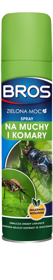 Spray Na Komary i Kleszcze Zielona Moc 300ml Środek Owadobójczy Na Owady Latające Bros