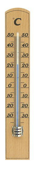 Termometr Wewnętrzny Ścienny Drewniany 20cm x 4cm Ze Wzmocniona Ochrona Kapilary 012300 Bioterm