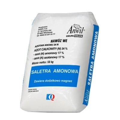 Nawóz Uniwersalny Saletra Amonowa Azotan Amonu Mineralny Granulat 50kg Anwil