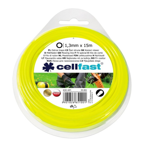 Żyłka do Podkaszarek Okrągła 1,3mm x 15mb Cellfast