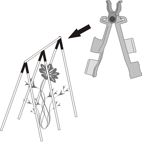 Łącznik Do Tyczek Ogrodniczych ø11 Piramida 3 szt 720191 Bioogród