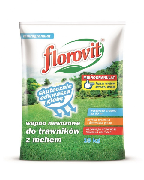 Wapno odkwaszające do trawników z mchem Florovit