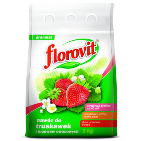 Nawóz Do Truskawek i Krzewów Owocowych Mineralny Granulat 1kg Worek Florovit