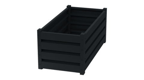 Kwietnik Rabata Ogrodowa 100cm x 50cm x 40cm Metalowa Antracyt KB4 Garden Steel Kwietnik Rabata Ogrodowa 100cm x 50cm x 40cm Metalowa Antracyt KB4 Garden Steel