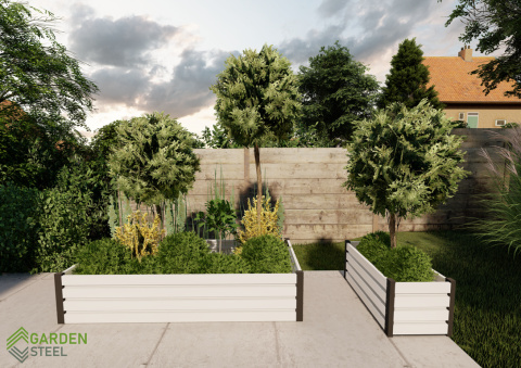 Kwietnik Rabata Ogrodowa 100cm x 50cm x 40cm Metalowa Antracyt KB4 Garden Steel Kwietnik Rabata Ogrodowa 100cm x 50cm x 40cm Metalowa Antracyt KB4 Garden Steel