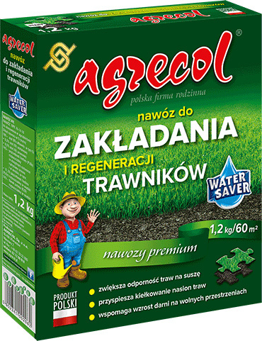 Nawóz Do Trawy Zakładanie i Regeneracjia Trawnika Mineralny Granulat 1,2kg Agrecol