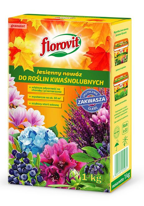 Nawóz Do Roślin Kwaśnolubnych Jesienny Mineralny Granulat 1kg Florovit