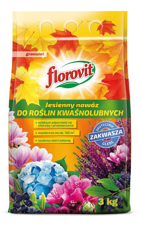 Nawóz Do Roślin Kwaśnolubnych Jesienny Mineralny Granulat 3kg Florovit