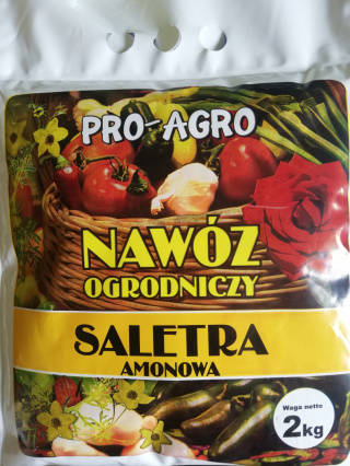 Nawóz Uniwersalny Saletra Amonowa Azotan Amonu Mineralny Granulat 2kg Pro-Agro