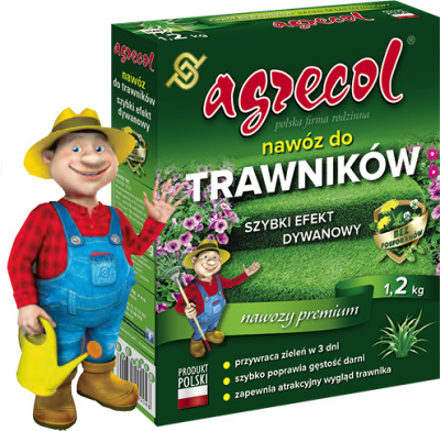 Nawóz Do Trawy Szybki Efekt Dywanowy Mineralny Granulat 1,2kg Agrecol