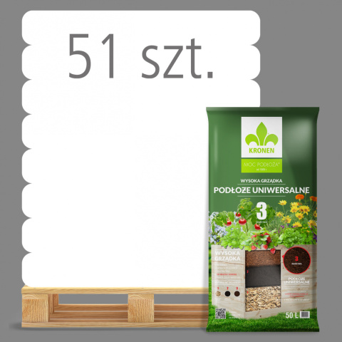Podłoże Ogrodnicze Uniwersalne Wysoka Grządka 3 Warstwa 50l x 51szt Kronen