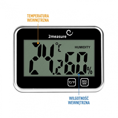 Stacja Pogodowa Elektroniczna Termometr Higrometr Wewnętrzny 170607 2measure