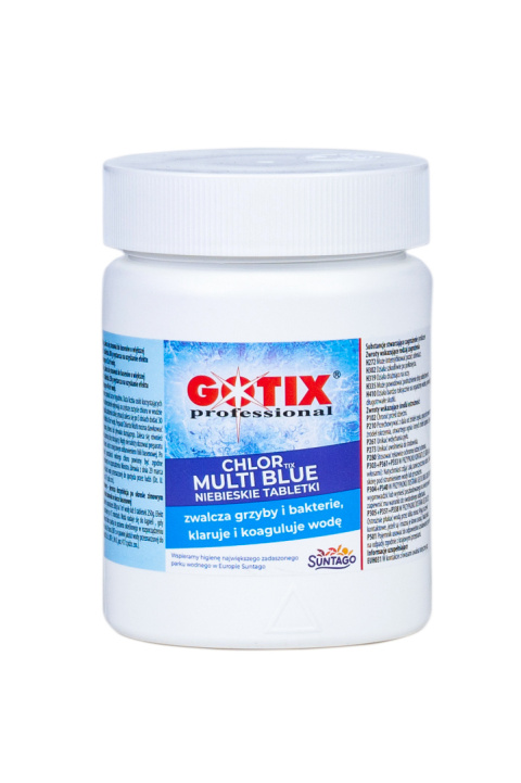 Chlor Do Basenu 80% Multi Tabletki Niebieskie 20g x 25szt 500g ChlorTix Multi Blue Gotix