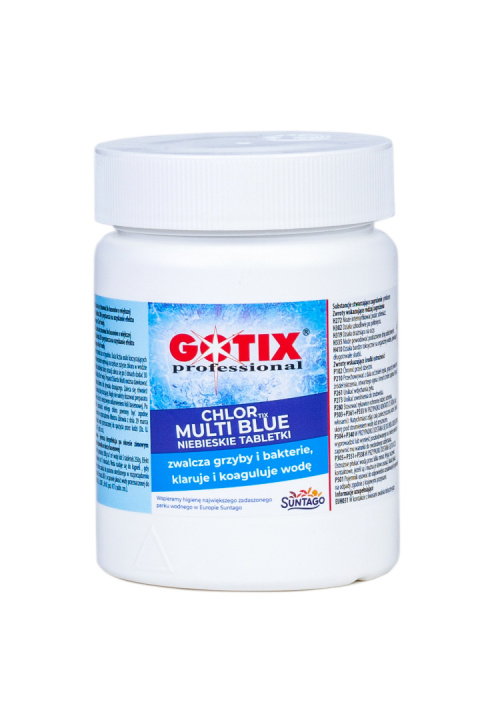 Chlor Do Basenu 80% Multi Tabletki Niebieskie 20g x 25szt 500g ChlorTix Multi Blue Gotix