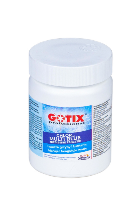 Chlor Do Basenu 80% Multi Tabletki Niebieskie 20g x 25szt 500g ChlorTix Multi Blue Gotix