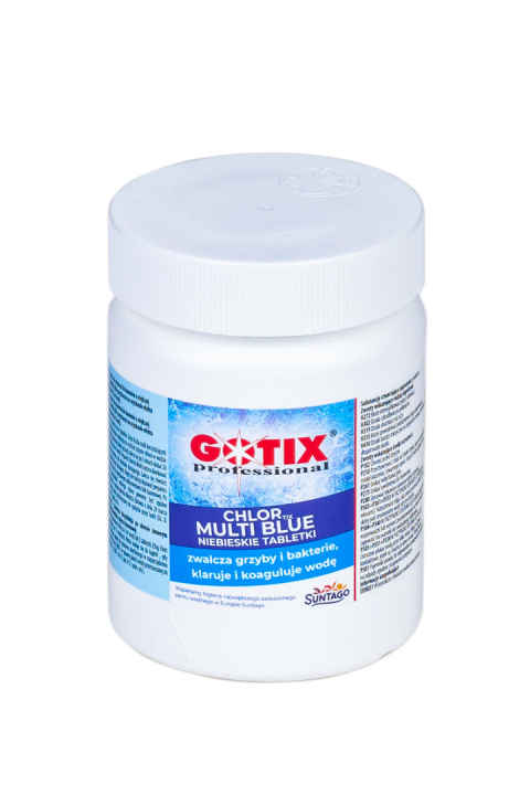 Chlor Do Basenu 80% Multi Tabletki Niebieskie 20g x 25szt 500g ChlorTix Multi Blue Gotix