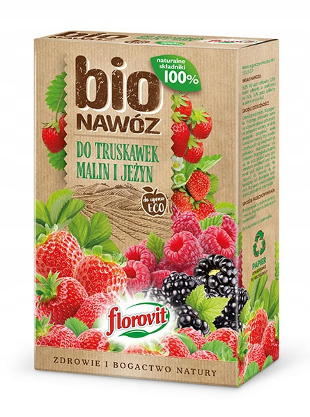 Nawóz Do Truskawek Malin i Jeżyn Bio Mineralno Organiczny Granulat 1,1l Florovit