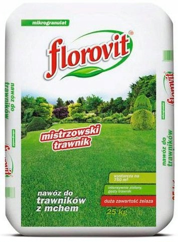 Nawóz Do Trawy z Mchem Mineralny Granulat 20kg Mistrzowski Trawnik Florovit