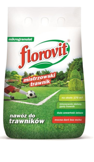 Nawóz Do Trawy z Mchem Mineralny Granulat 5kg Mistrzowski Trawnik Florovit