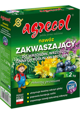 Nawóz Do Wrzosów i Roślin Kwaśnolubnych Zakwaszający Mineralny Granulat 1,2kg Agrecol