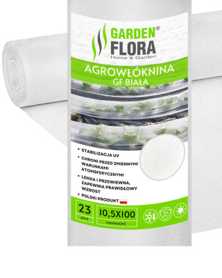 Agrowłóknina Biała 23g/m2 UV 10,5mb x 100mb GF Agro