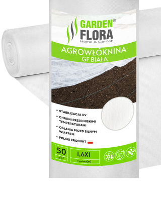 Agrowłóknina Biała 50g/m2 UV 1,6m x 1mb GF Agro