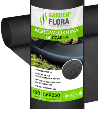 Agrowłóknina Czarna 100g/m2 UV 1,6m x 250mb GF Agro