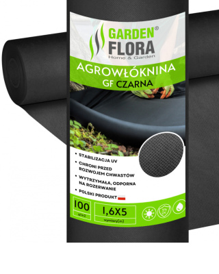 Agrowłóknina Czarna 100g/m2 UV 1,6m x 5mb GF Agro