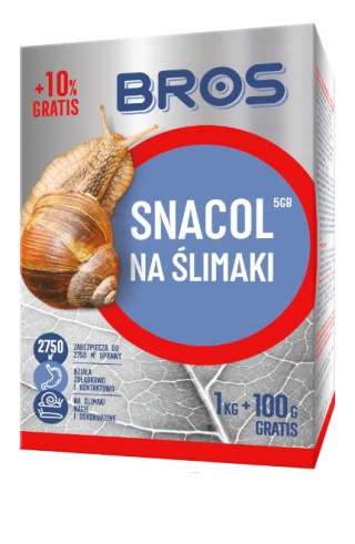 Snacol 5 GB 1,1kg Granulat Karton Moluskocyd Środek Ślimakobójczy Bros