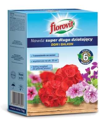 Nawóz Do Roślin Domowych i Balkonowych Długodziałający Mineralny Granulat 300g Super Florovit