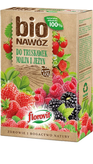 Nawóz Do Truskawek Malin i Jeżyn Bio Mineralno Organiczny Granulat 1,1l Florovit