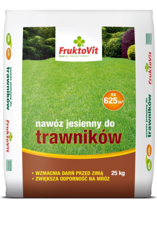 Nawóz Do Trawy Jesienny Mineralny Granulat 25kg Plus Fructovit