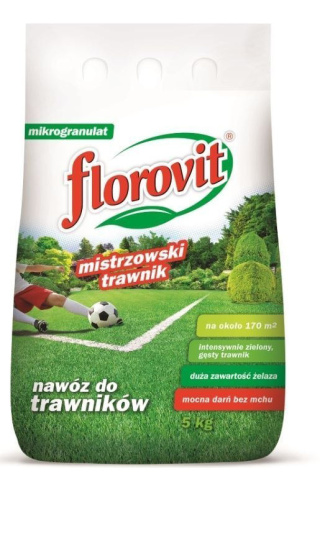 Nawóz Do Trawy z Mchem Mineralny Granulat 15kg Mistrzowski Trawnik Florovit