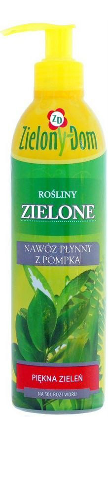 Nawóz Do Roślin Zielonych z Pompką Mineralny Płynny 300ml Zielony Dom