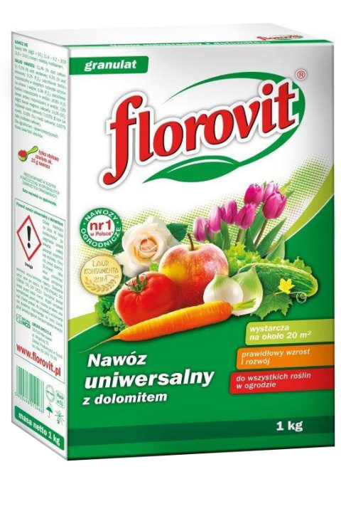 Nawóz Uniwersalny z Dolomitem Mineralny 1kg Karton Florovit