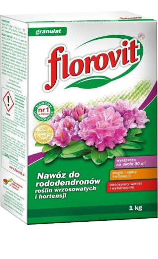 Nawóz Do Rododendronów Mineralny Granulat 1kg Karton Florovit