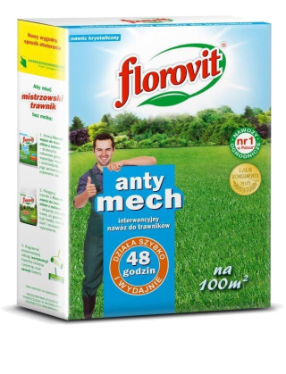 Nawóz Do Trawy z Mchem Interwencyjny Mineralny Granulat 1kg Florovit