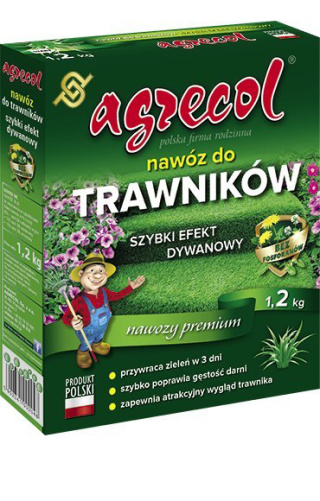 Nawóz Do Trawy Szybki Efekt Dywanowy Mineralny Granulat 1,2kg Agrecol