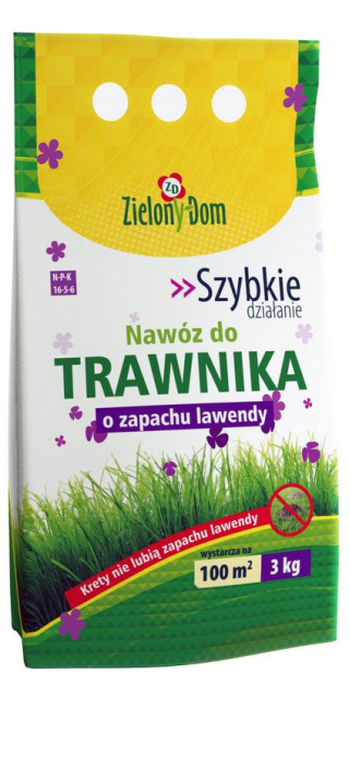 Nawóz Do Trawy o Zapachu Lawendy Mineralny Granulat 3kg Zielony Dom