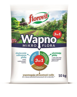 Wapno Nawozowe Wielofunkcyjny 10kg Wapno Mikroflora 3w1 Florovit