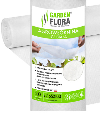 Agrowłóknina Biała 20g/m2 UV 12,65mb x 100mb GF Agro