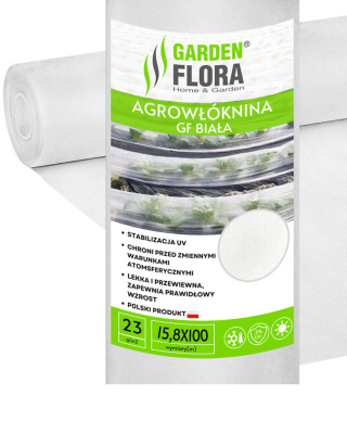 Agrowłóknina Biała 23g/m2 UV 15,8m x 100mb GF Agro