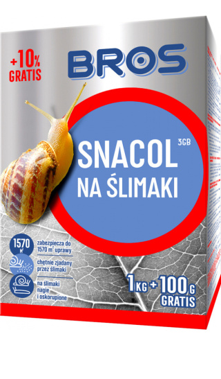 Snacol 3 GB 1,1kg Granulat Moluskocyd Środek Ślimakobójczy Bros