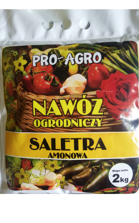 Nawóz Uniwersalny Saletra Amonowa Azotan Amonu Mineralny Granulat 2kg Pro-Agro