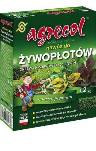 Nawóz Do Drzew i Krzewów Żywopłoty Mineralny Granulat 1,2kg Agrecol