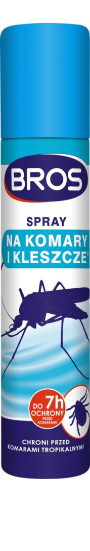 Spray Na Komary i Kleszcze 90ml Środek Odstraszający Komary i Kleszcze Bros